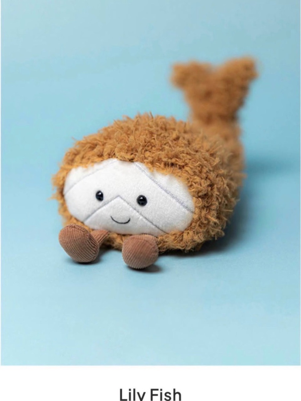Jellycat Brown & Cream Fish and Chips Plush Set